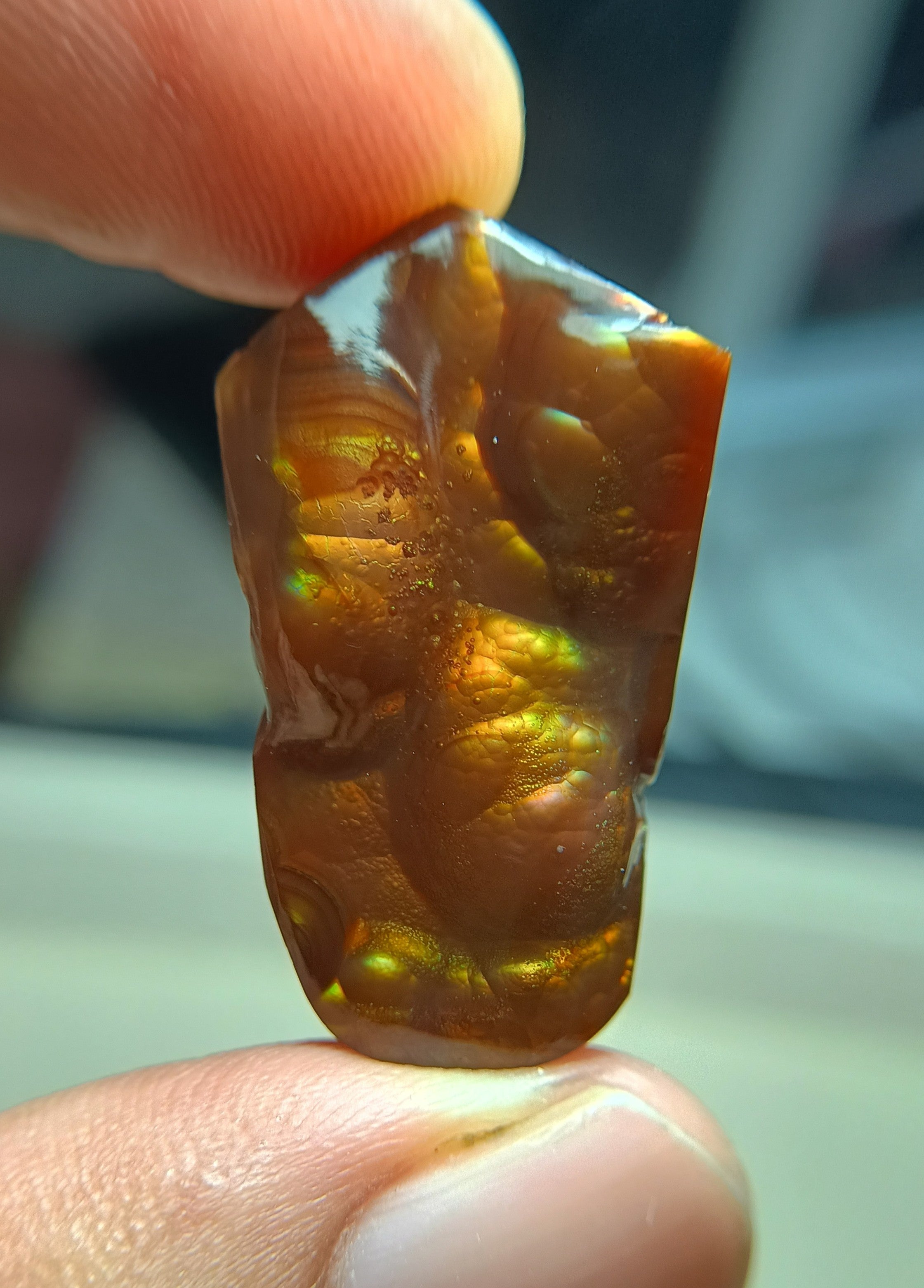 Rare Fire Agate Carving - Agate De Feugo