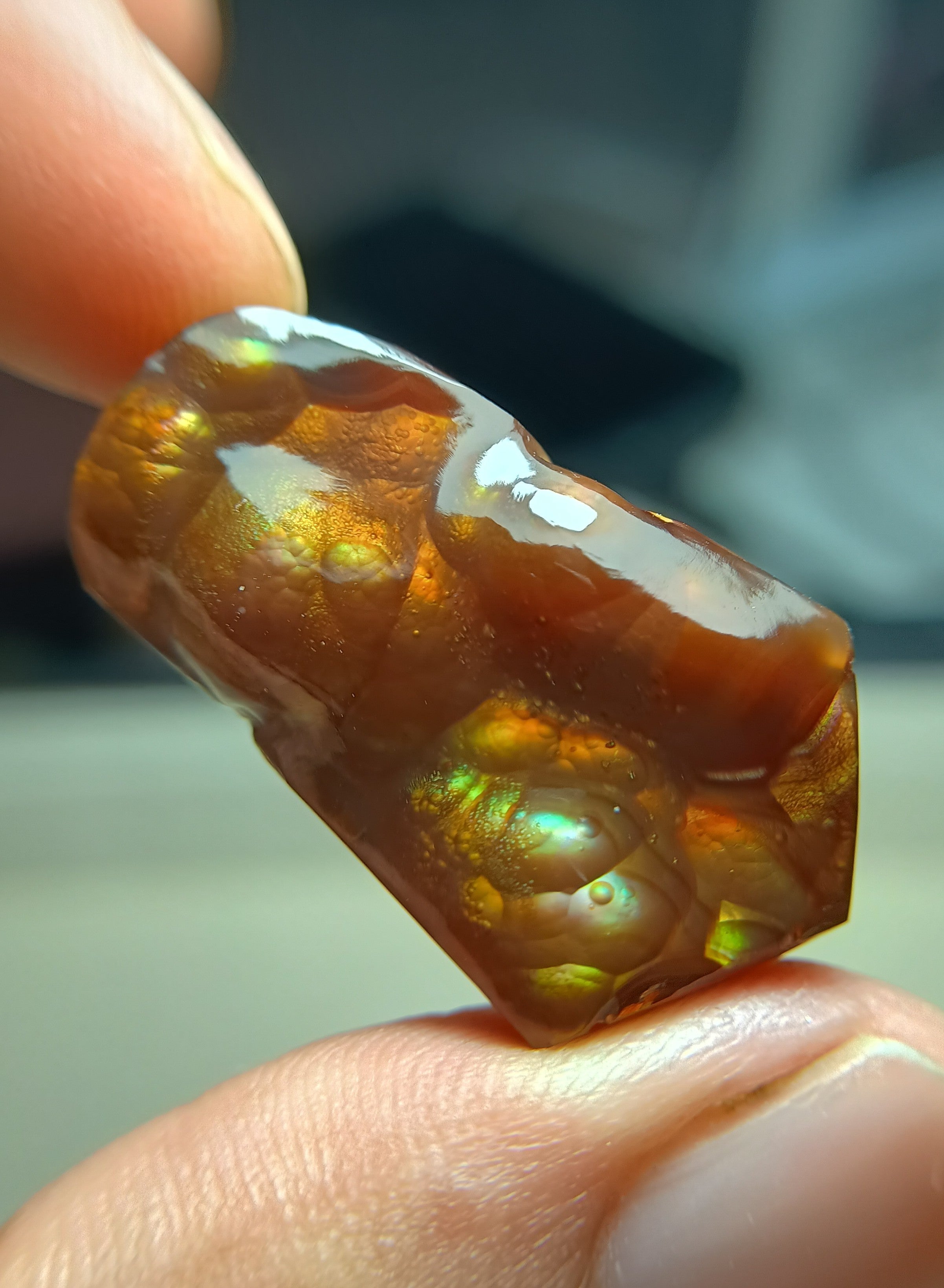 Rare Fire Agate Carving - Agate De Feugo