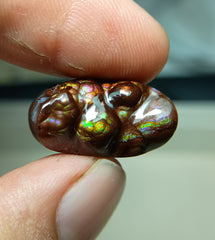 Rare Fire Agate Carving wiht Pink- Agate De Feugo