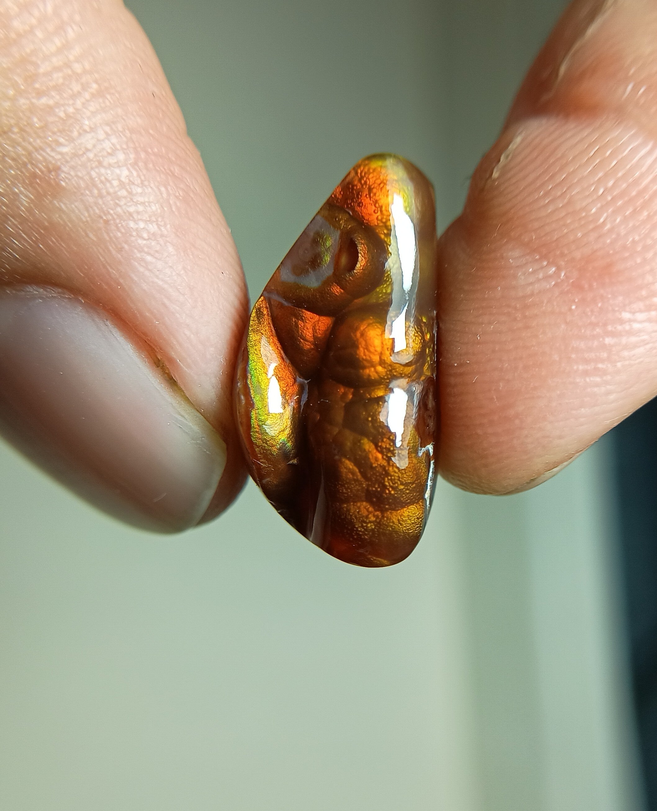 Red Fire Agate Carving - Agate De Feugo