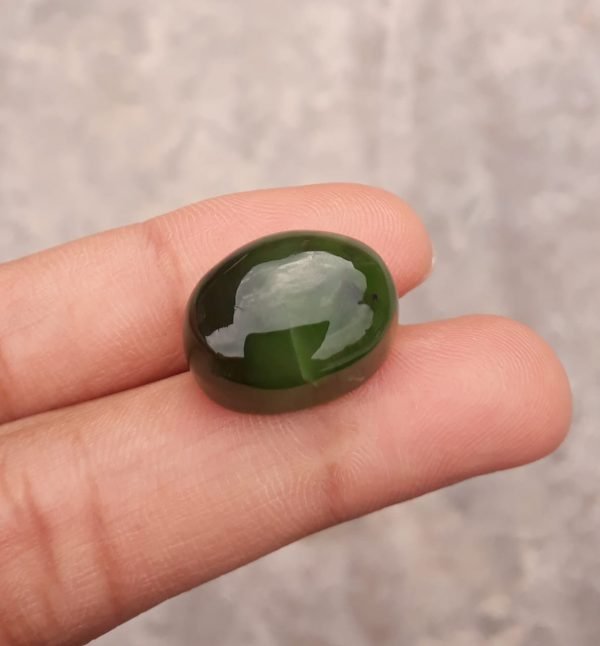 20.7ct Jade, Nephrite Jade Cabochon, Jade Green, Good Quality Jade Stones - 17.2x13x9mm