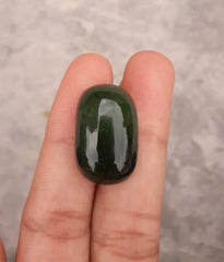 30.7ct Jade, Nephrite Jade Cabochon, Jade Green, Good Quality Jade Stones - 23x15x9mm