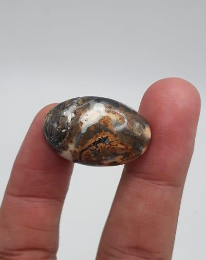 28ct Jasper - Maligano Jasper Cabochon - Jasper Maligano- 27x17mm