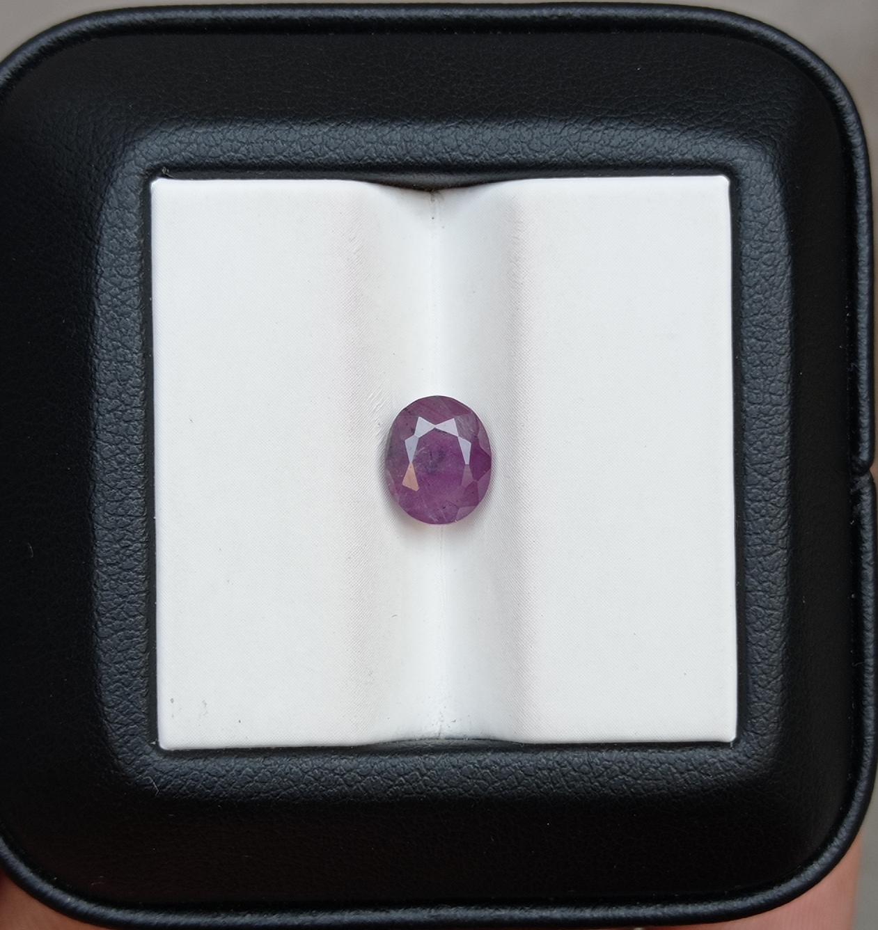1.95ct Sapphire for Sale - Natural untreated Kashmiri Sapphire - Dimensions 8x6.5x4.5mm