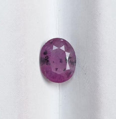 0.55ct Sapphire for Sale - Kashmiri Sapphire Gemstone with Natural Inclusions- Dimensions 6x5x2.1mm