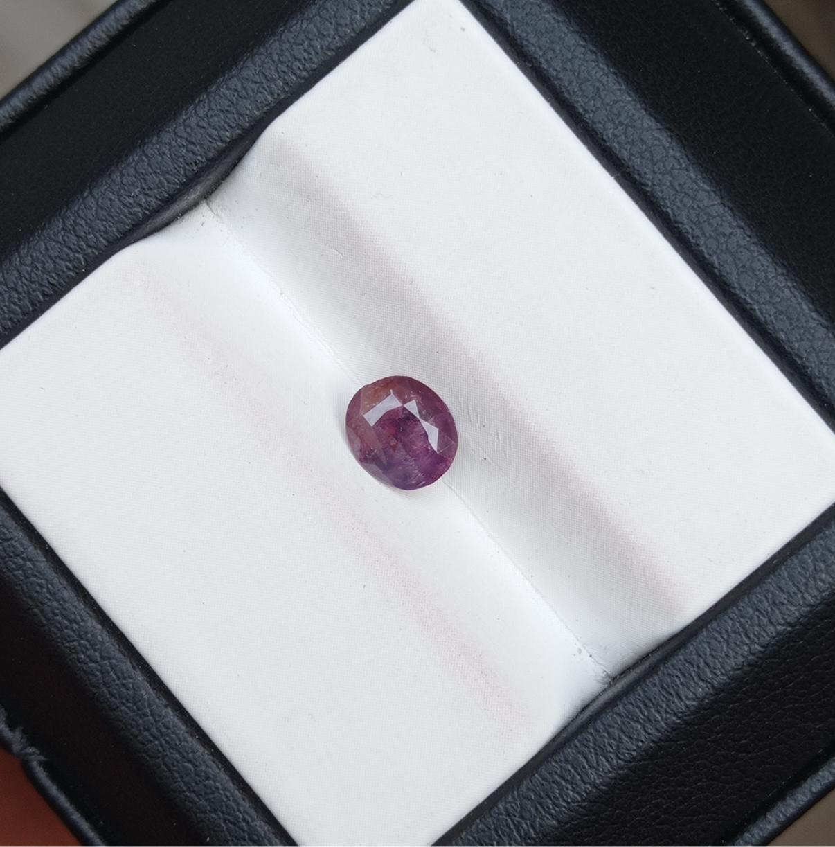 0.85ct Sapphire for Sale - Kashmiri Sapphire Gemstone - Dimensions 6.2x5.4x3.1mm