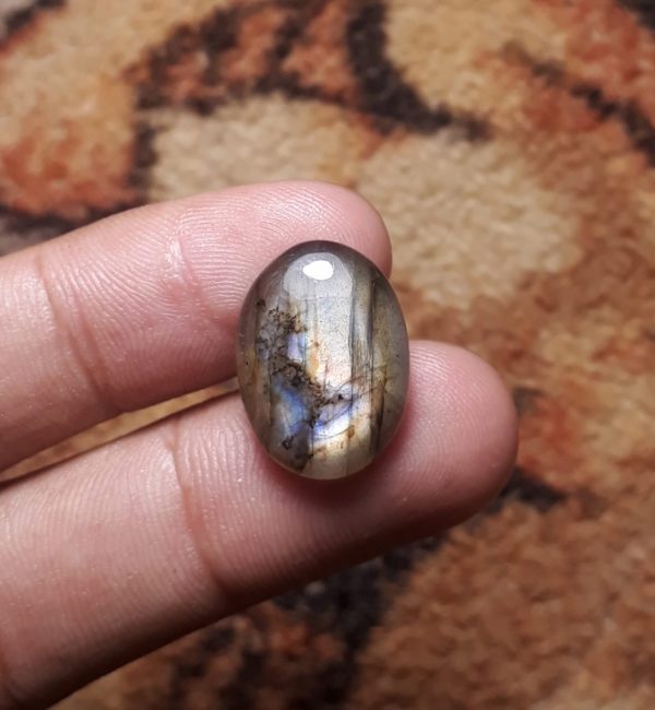 13ct Labradorite Cabochon - Spectrolite- Black Moon Stone - 20x14.5mm