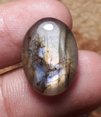 13ct Labradorite Cabochon - Spectrolite- Black Moon Stone - 20x14.5mm