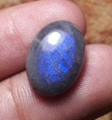 12ct Labradorite Cabochon - Spectrolite- Black Moon Stone - 18x13mm