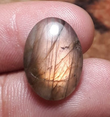 8.1ct Labradorite Cabochon - Spectrolite- Black Moon Stone - 13x18mm
