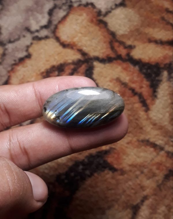 42ct Labradorite Cabochon - Spectrolite- Black Moon Stone - 36x19mm