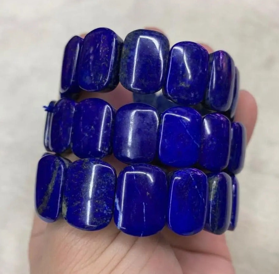 Natural High Quality Lapis lazuli Gemstone Bracelet from Afghanistan