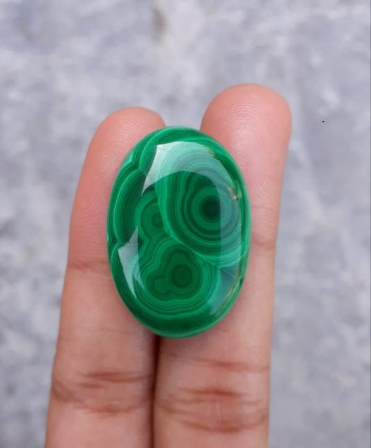 43ct 孔雀石水晶 - 孔雀石凸圆形宝石 - 孔雀石转化石 - 30x21mm
