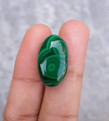 20.2ct Malachite Crystal - Malachite Cabochon - Malachite Stone of Transformation - 22x13mm