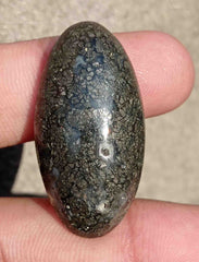 Natural Rare Marcasite Cabochon in Quartz