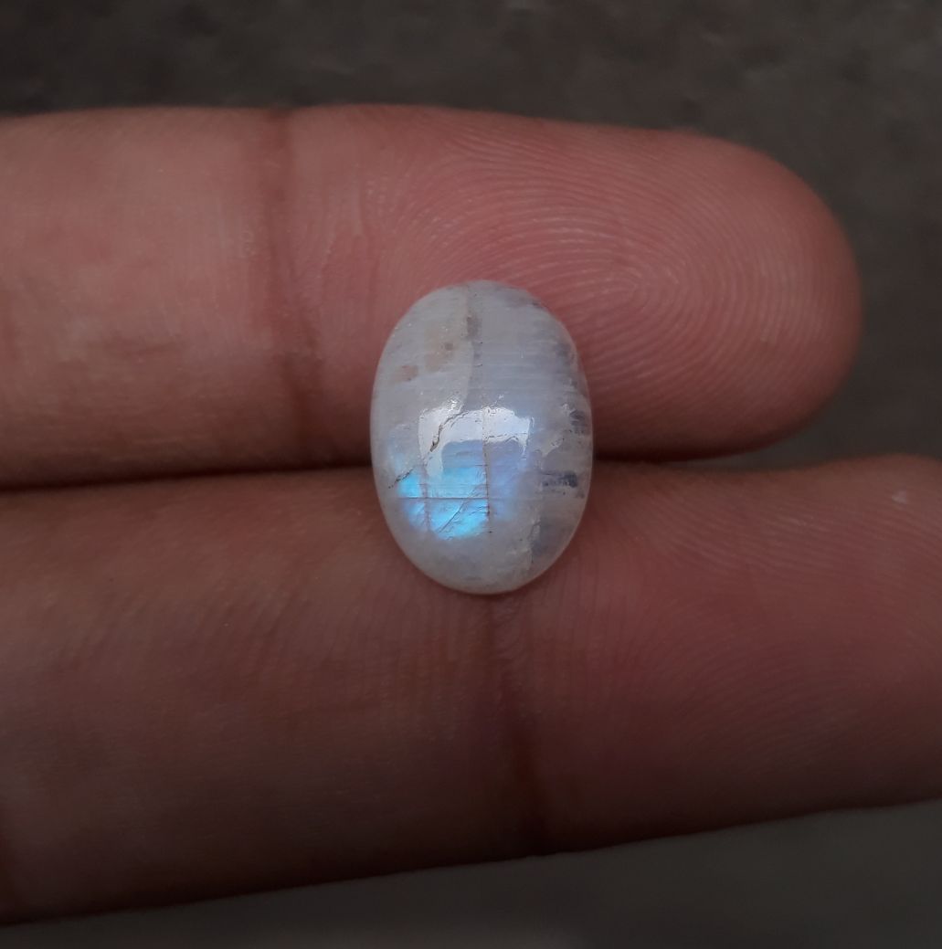 5.2ct MoonStone for Sale - Adularia MoonStone - Rainbow Moonstone - June Birthstone -14x9x4mm