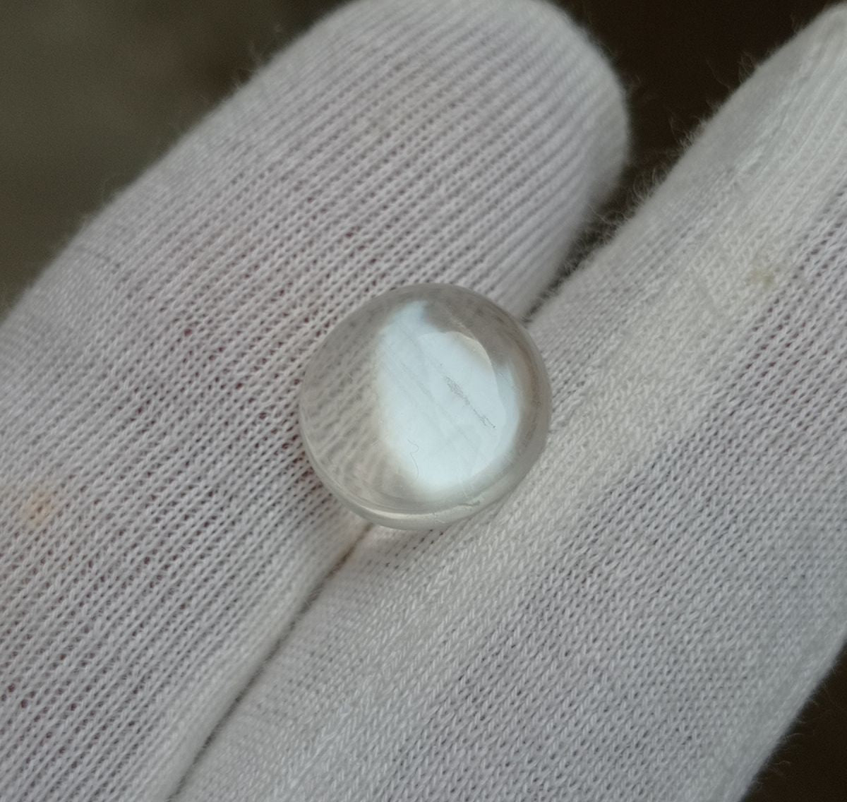 3.45ct Natural Transparent Moonstone with White Sheen - Adularia Moonstone - Blue Moonstone - June Birthstone -11x11x3.5mm