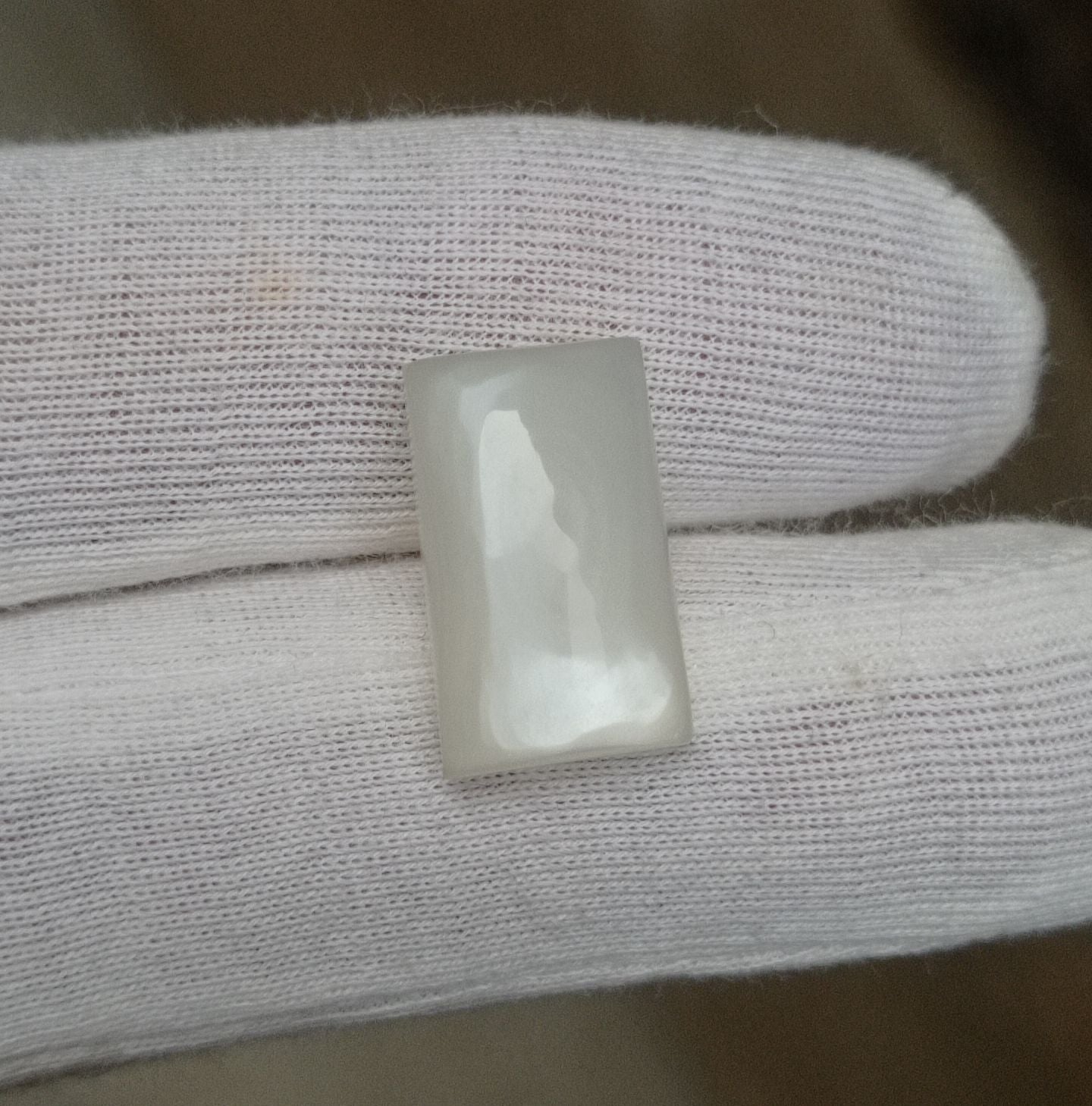 10.9ct Milky Moonstone with White Sheen - Adularia Moonstone - June Birthstone - 17.5x10x6mm