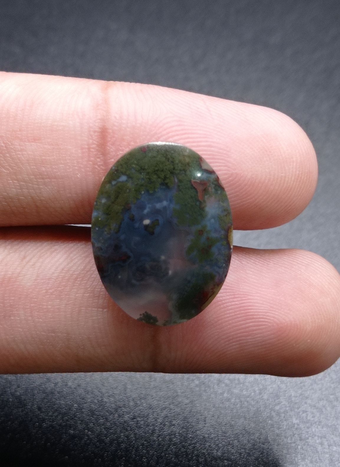 20.3ct Moss Agate - Green Moss Agate - 23x17.5x6mm