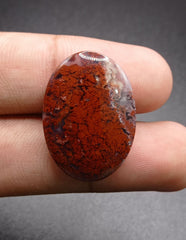 32.8ct Moss Agate - Red Moss Agate - 29.2x21x7mm