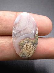 26ct Moss Agate - White Moss Agate - 33x19x5mm