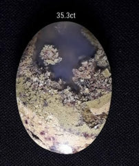 35.3ct Moss Agate - Green Moss Agate - 29x21.2x7.5mm