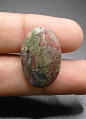 22.3ct Moss Agate - Green Moss Agate - 27x18x6mm