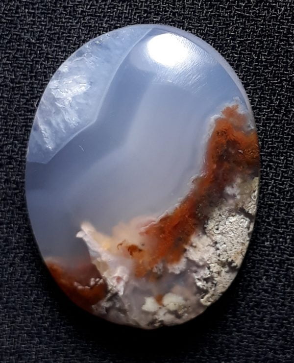 18.6ct Moss Agate - White Moss Agate - 23x17.5x5.8mm