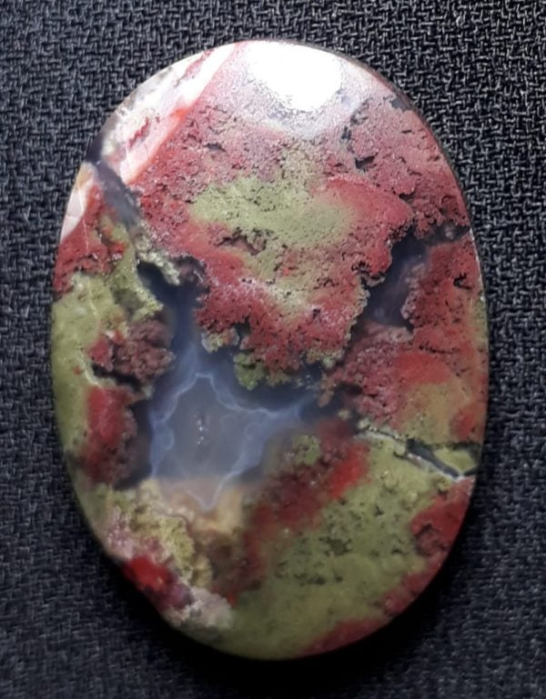 25.5ct Moss Agate - Red Moss Agate - 27x19x6.5mm