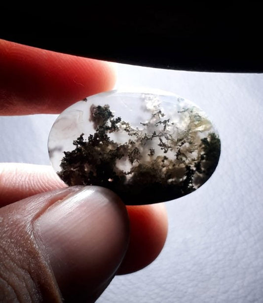 24.5ct Moss Agate - Green Moss Agate - 27x18x6.8mm