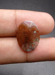 9.2ct Moss Agate - Red Moss Agate - 21x16x4mm
