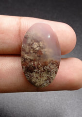 28.4ct Moss Agate - Red Moss Agate - 31x19x6mm