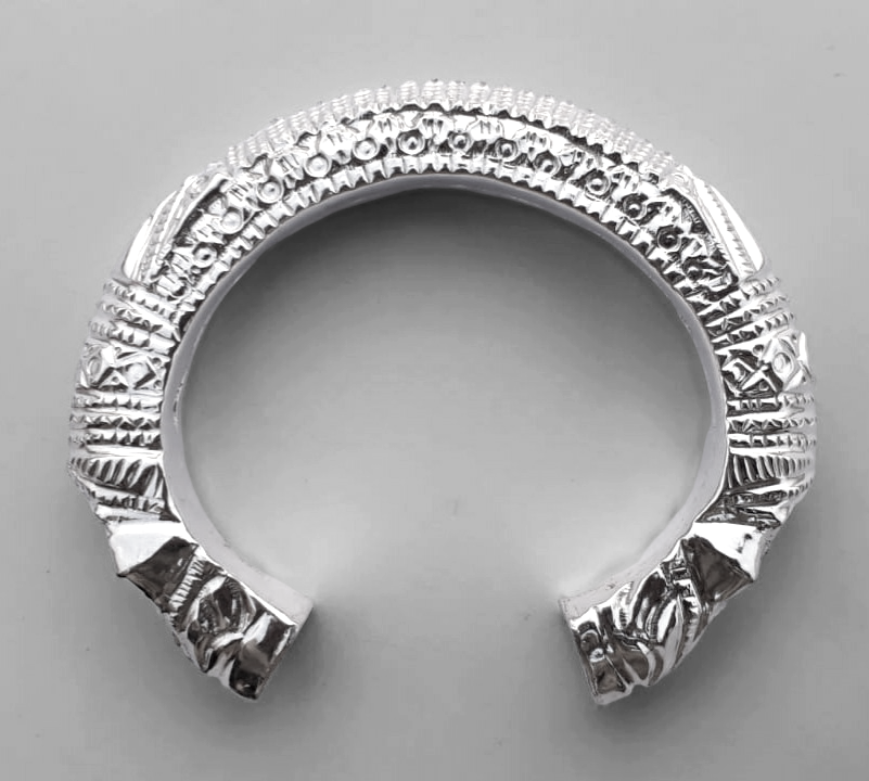 Vintage Mughal Era Handmade Bracelet (Gokhru) in Sterling Silver