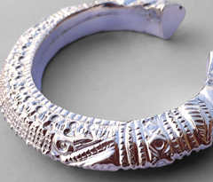 Vintage Mughal Era Handmade Bracelet (Gokhru) in Sterling Silver