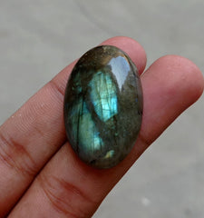 58.2ct Labradorite Cabochon - Spectrolite- Black Moon Stone - 37x24mm