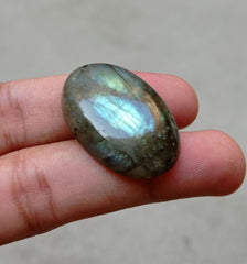 58.2ct Labradorite Cabochon - Spectrolite- Black Moon Stone - 37x24mm