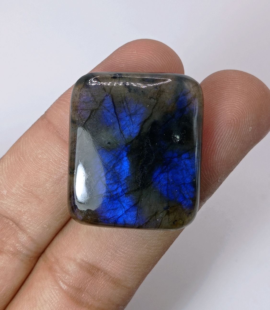 56.6ct Labradorite Cabochon - Spectrolite- Black Moon Stone - 31x26mm