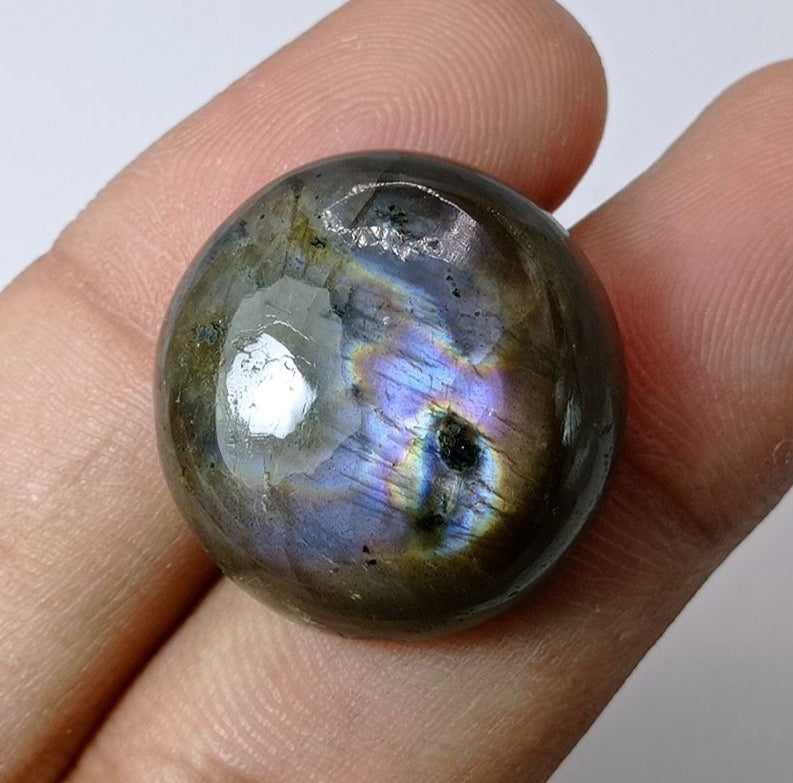40.7ct Labradorite Cabochon - Spectrolite- Black Moon Stone - 25x24mm