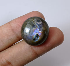 40.7ct Labradorite Cabochon - Spectrolite- Black Moon Stone - 25x24mm