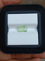 حجر كريم تورمالين أخضر فاتح طبيعي 2.1 قيراط - حجر بخت شهر أكتوبر - 10x8x3 ملم