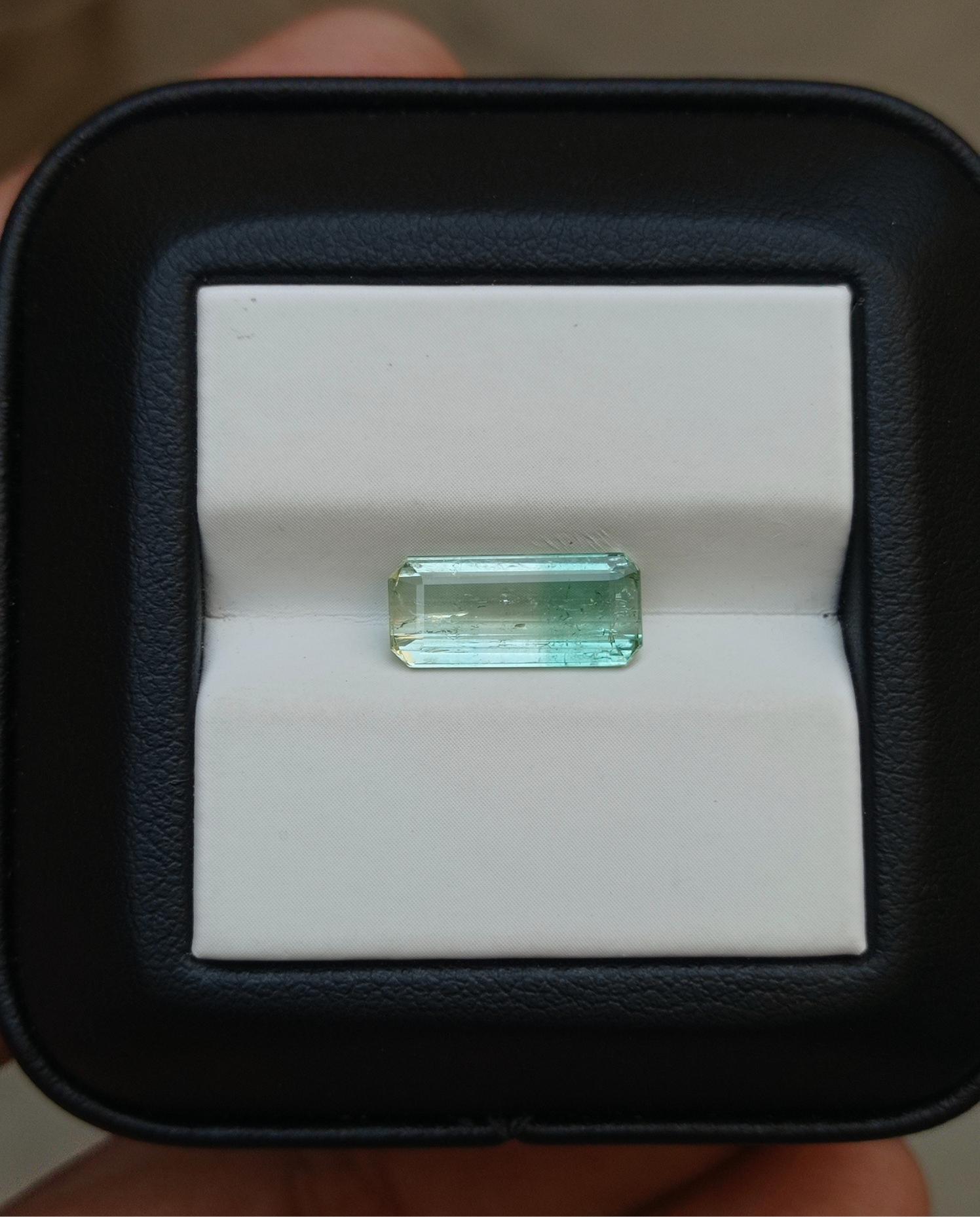 2.7ct Natural Bi-Color Tourmaline Gemstone - October Birthstone - 13x6x4mm