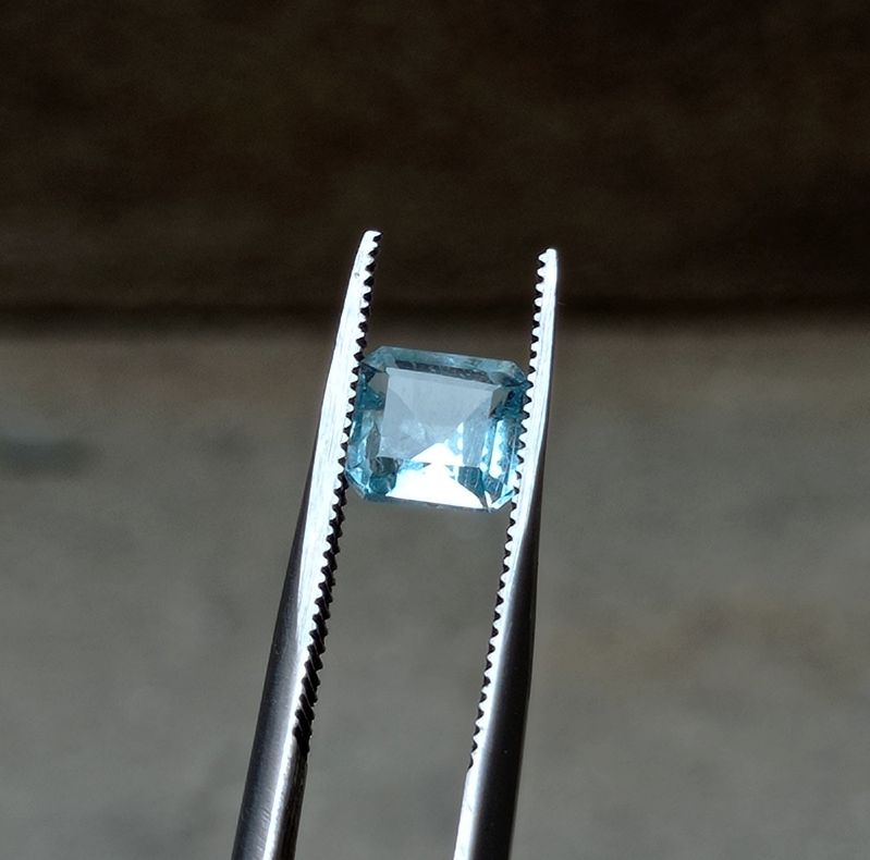 1.35ct Aquamarine - Aquamarine Crystal Fancy Cut - March Birthstone - 6x7mm
