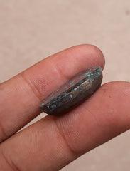 Natural Certified Turquoise with Pyrite - Blue Matrix Turquoise - Shajri Feroza-23.2Ct-25x15mm