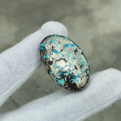 Natural Turquoise with Pyrite - Blue Matrix Turquoise - Shajri Feroza-120Ct