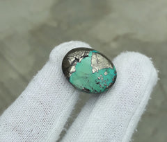 Natural Turquoise with Pyrite - Green Matrix Turquoise - Shajri Feroza-35Ct