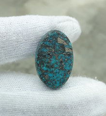 Natural Turquoise with Pyrite - Blue Matrix Turquoise - Shajri Feroza-35Ct