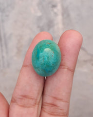 Natural Green Turquoise - Persian Turquoise - Green Feroza - 23.5ct- 20x16mm