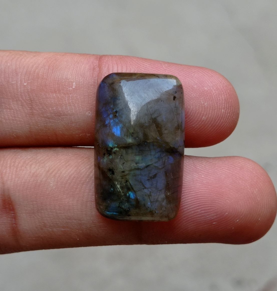 34.65ct Labradorite Cabochon - Spectrolite- Black Moon Stone - 28x17mm