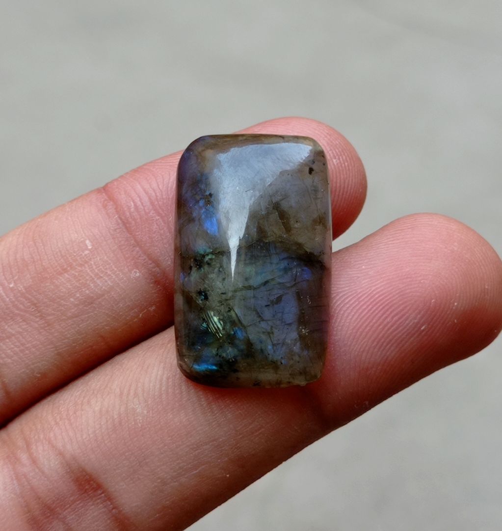 34.65ct Labradorite Cabochon - Spectrolite- Black Moon Stone - 28x17mm