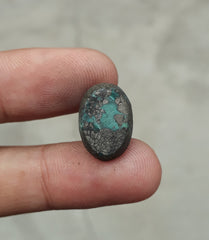 Natural Turquoise with Pyrite - Blue Matrix Turquoise - Shajri Feroza-17Ct